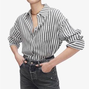Anine Bing Stripe Mika Shirt Small